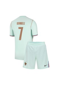 Ranska Ousmane Dembele #7 Jalkapallovaatteet Lasten Vieraspeliasu MM-kisat 2026 Lyhythihainen (+ Lyhyet housut)